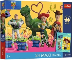 Пъзел maxi Premium Plus за деца Toy Story – играчки и приятели, 24 части