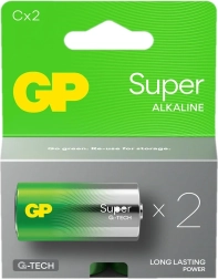 Alkaline battery C LR14 GP Super, 2 pcs