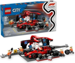 LEGO® City 60443 Боксова спирка на F1® и екип с автомобил Ferrari