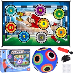 Комплект за игра на футбол с мишена и светеща топка