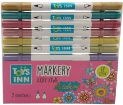 Acrylic Metallic Markers with Dual Tips 12pcs
