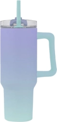 Large insulated tumbler with straw 1200 ml