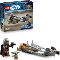 LEGO Star Wars Мандалориан и Грогу на спийдър мотор
