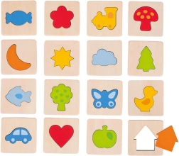 Осезателна игра Познай формите в рамка