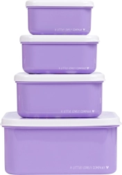 Комплект от четири кутии за закуски A Little Lovely Company – Jednorožci