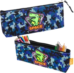 Ученически несесер Space Dino син 20x8 см