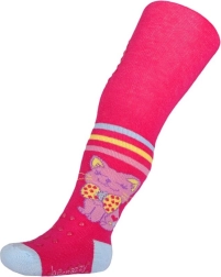 Cotton tights New Baby with anti-slip happy cat pink 104