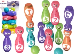 Комплект кегли с весели лица