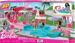 Barbie Басейн на мечтите – игрален комплект с тобоган, джакузи и снек бар