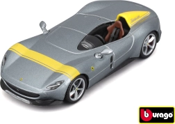 Метален модел на кола 1:43 BBURAGO Ferrari Monza SP1 сребърна/жълта