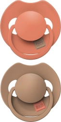 Силиконова динамична залъгалка LOVI PRIME 18m+ Granola/Orange, 2 бр.