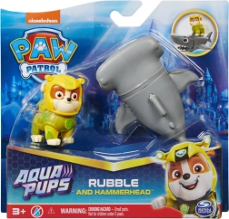 Paw Patrol Aqua Pups фигурка Rubble и акула чук