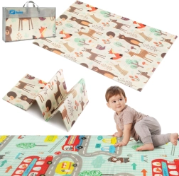 Humbi двустранна сгъваема пяна подложка XPE 120 × 180 гора и улички