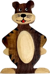 Wooden Tiger Magnet – Handcrafted Fridge Decoration