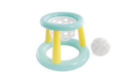 Надуваем баскетболен кош за басейн с топка