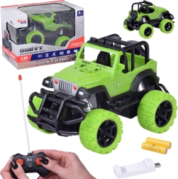 RC офроуд кола 1:36 зелена с LED