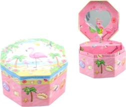 Музикална кутия за бижута с фламинго