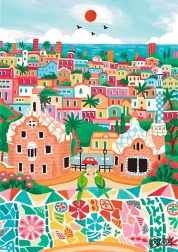 Пъзел Premium Plus The Art of Colour: Барселона, Испания – 1000 части