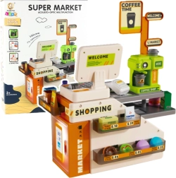 Каса с кафене за деца със светлини и звуци, 70 части