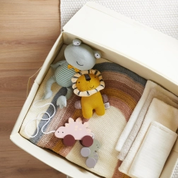 Bieco storage box with lid – fawns