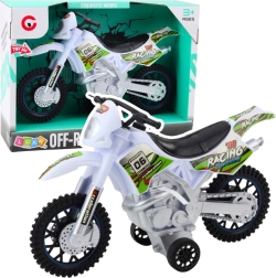 Motocross White Off-road with Light and Sound Effects