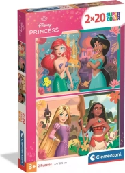 Clementoni пъзел Disney принцеси 2×20 части