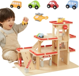 Дървени паркинг гаражи с асансьор и превозни средства VIGA