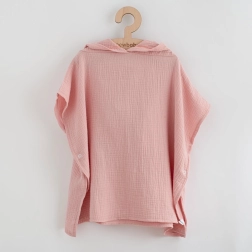 Children's muslin poncho New Baby Feeling pink 80 cm