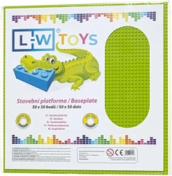 L-W Toys large building baseplate 50 × 50 studs – Lime green