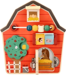 Дървена активна табла „Селска плевня“