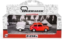 Fiat 126p с ремарке Niewiadów (къса версия) – червен модел