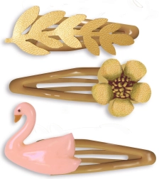 Djeco Carmen Hair Clips – Swan, Flower and Leaf