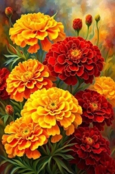 Paint by Numbers – Flowers 40 × 50 cm on Canvas