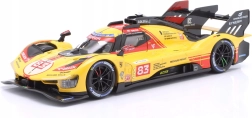 Bburago Ferrari 499P LMH 1:24 жълт № 83 – 24h Le Mans 2024