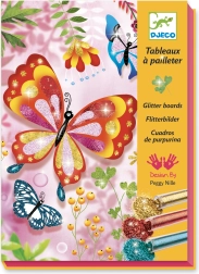 Блестящи пеперуди – рисуване с пясък