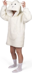 Топло суитшърт одеяло с качулка „Овечка“ за тийнейджъри и възрастни
