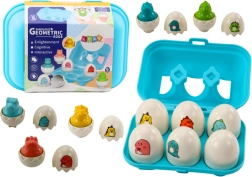 Цветен комплект от шест геометрични динозавърски яйца