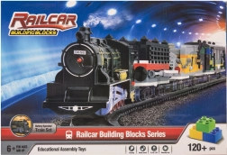 Construction set with a large train – 120 pieces with light and sound