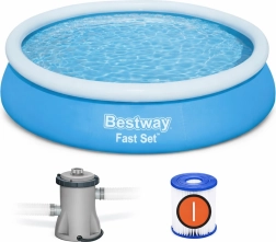 Самосглобяем басейн Bestway Fast Set 366 × 76 см с филтрираща помпа