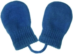 Детски зимни плетени ръкавички New Baby navy 0–3 месеца