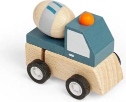 Bigjigs Toys дървено строително автомобилче с пружинен механизъм за деца