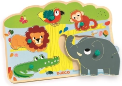 Пъзел за вгнездяване Джунглови животни със звуци Djeco