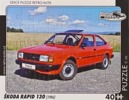Retro Cars Puzzle Škoda Rapid 130 (1986) 40 pieces