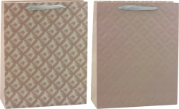 Подаръчна торбичка с релеф, бежова 32 x 26 x 10 см