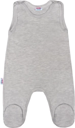 Baby footed romper New Baby Classic II grey 56 (0–3 m)