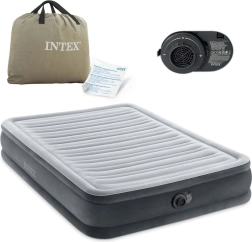Надуваем двоен матрак с автоматична помпа 191 × 137 см INTEX