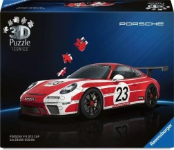 3D пъзел RAVENSBURGER Iconics: PORSCHE 911 GT3 Cup Salzburg – 108 части