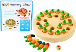 Семейна дървена мемори игра Морковчета