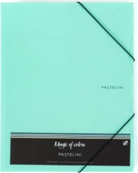Папка с ластик A4 PASTELINI зелена PP
