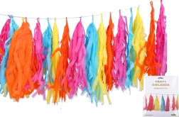 Многоцветна гирлянда с пискюли